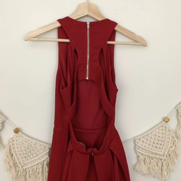 Lulus Test Drive Open Back Strappy Red Pleated Dress - Picture 6 of 8